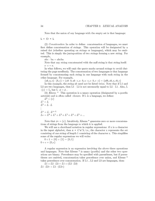 Compiler Design: Theory, Tools, and Examples - Page 34